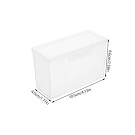 Levemolo Card Box Storage Compartment Small Photo Organizer Box Plastic Household Photo Case Portable
