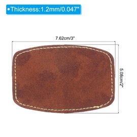 PATIKIL 3" x 2" PU Leather Hat Patches with Adhesive, 20 Pcs Bulge Custom Patches Blank for Hats, Fabric Repair Sew Laser Supplies, Clothes Bags DIY, Retro Brown