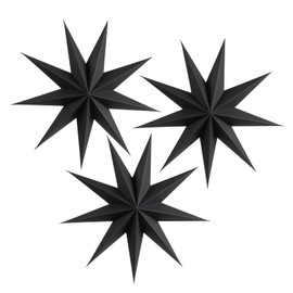 EASY JOY Paper Stars Poinsettia 30 cm Party Decoration White 3D Star Christmas Decoration Window Decoration Folding Stars for Hanging - 3 Pieces 30 cm
