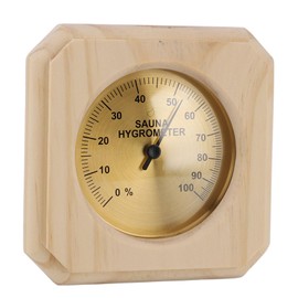 EVGATSAUTO Sauna Thermometer Hygrometer Holz Thermometer und Hygrometer Wandmontiertes Sauna Raum Thermometer für Sauna und Dampfbad