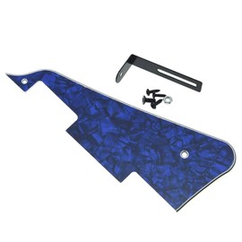 KAISH Blue Pearl LP Guitar Pickguard with Black Bracket for Epi Les Paul