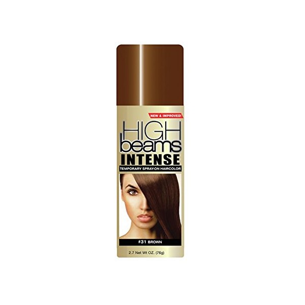 High Ridge Beams Intense Spray-On Hair Color -Brown - 2.7 Oz - Add Temporary Color Highlight to Your Hair Instantly - Great for Streaking, Tipping or Frosting - Washes out Easily (SG_B008W3057A_US)