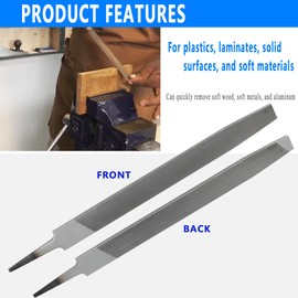10" Mill Double Cut File Fits for sharpening mill or draw filing-laminate file，for Plastic Laminate Edge Finishing (1 Pcs)