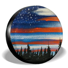 Spare Tire Cover Waterproof Sun Protection Fit for Trailers, RV, SUV, Off-Road Vehicle, Camper, and Trucks Black (15" for tire Diameter 27.55"-29.52")