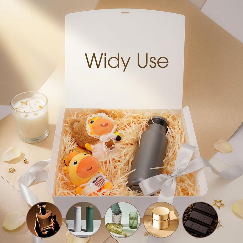 Korpai Gift Boxes 5 Pack 10.6x7.8x3.1 White Bridesmaid Proposal Box,