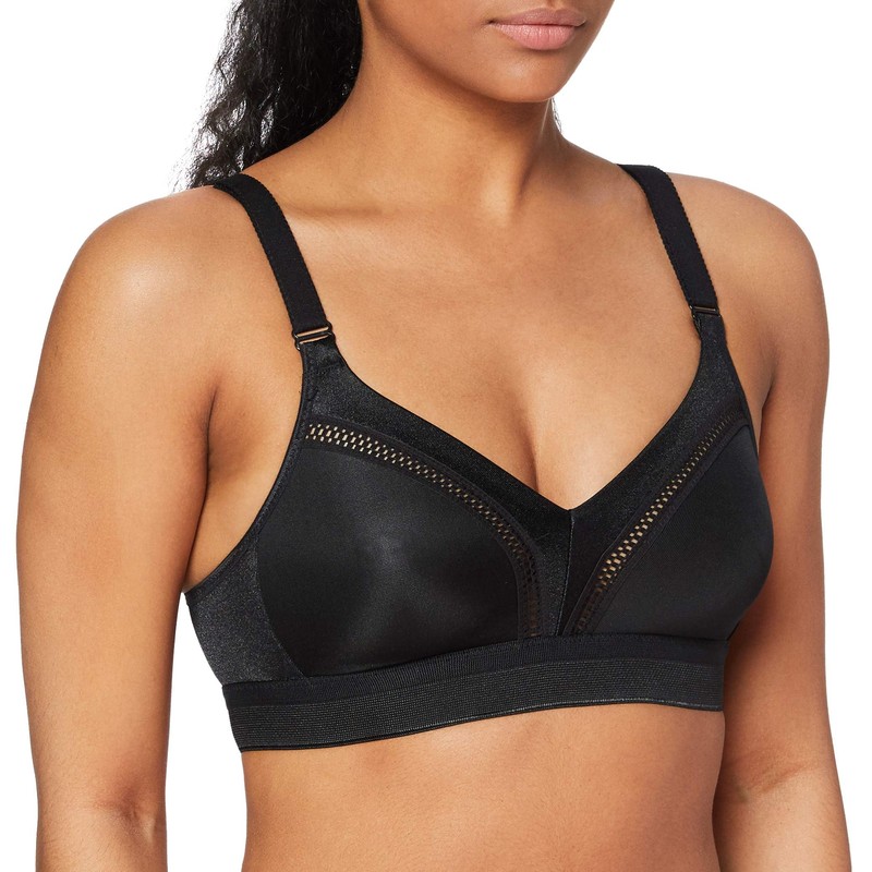 Triumph Women's Triaction Workout N Non-Wired Everyday Bra, Black, 36C