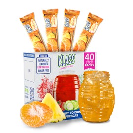 Klass Aguas Frescas | Drink Mix Pineapple Tangerine | Sugar Free! (40 Count Powder Stick Packs)