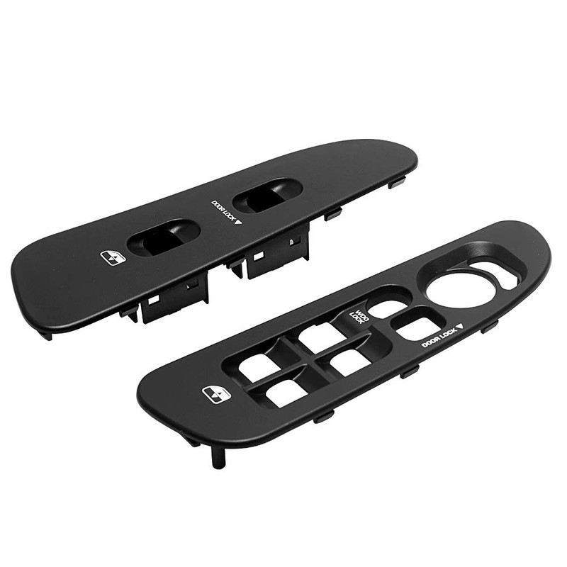 BASIKER Driver and Passenger Black Door Window Switch Panel Bezel
