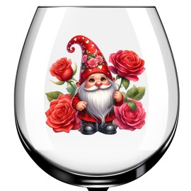 x12 Floral Gnome Gnok Valentine's Day Vinyl Decal Stickers Colour df849