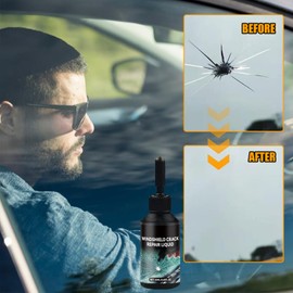 2PC Upgrade Windshield Crack Repair Kit, Windshield Repair Kit for Chips and Cracks,Glass Repair Kit for Car Windshield Cracks Glass Repair Tool