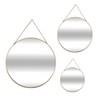 Atmosphera - Set of 3 Round Mirrors - Gold -