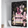MULTIC Fashion Shower Curtain, Pink and Black Luxury Shower Curtains