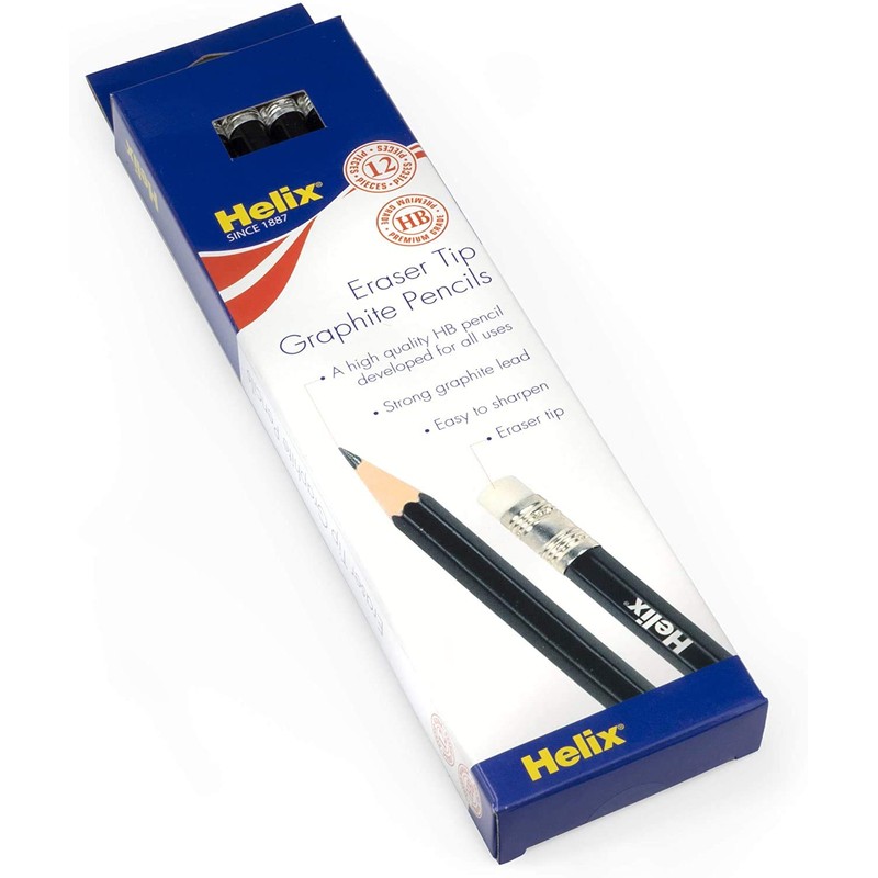 Helix Eraser Tip Graphite Hexagonal Pencils - HB - Pack