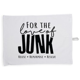 Hippowarehouse for the love of junk reuse repurpose rescue Tea Towel Eco Printed Dish Cloth Kitchen accessory 50cmx70cm 100% Cotton