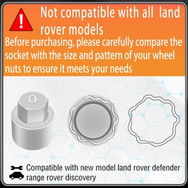 JEUCLEL Type O Wheel Locking Nut Key Compatible with New Model Land Rover