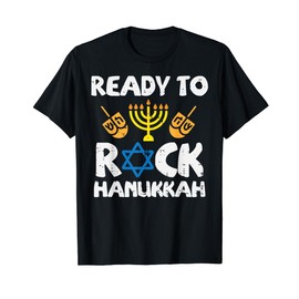 Ready To Rock Hanukkah Toddler Boys Pajamas Chanukah PJs T-Shirt