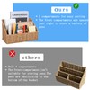 DINGTAI Rattan Desk Organizer, Tabletop Mail Holder, 5 Slot Mail