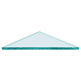 TroySys Triangle Glass Shelf, 8" L x 8" W