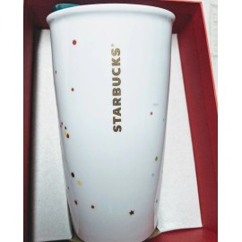 Starbucks Best Day Ever 10 oz Ceramic Travel Mug DOT series  2015