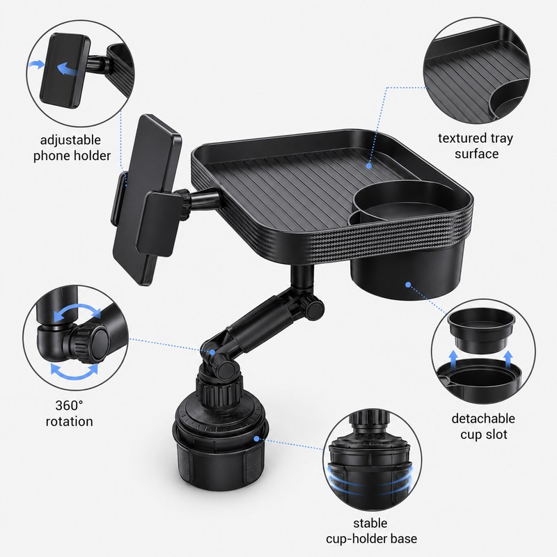 Car Cup Holder Phone Mount for Driving & Parking –