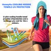 HoneyHu Cooling Hoodie Towels Cooling Neck Wrap for Hot Weather