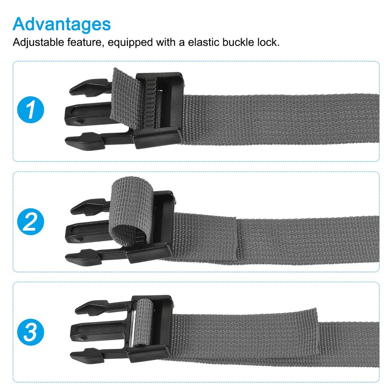 sourcing map Utility Strap with Buckle 1x20 Inch Polyester Quick