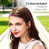 Wide Tooth Headbands 2 Pack Glossy Black & Amber Comb