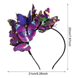 GWAWG Butterfly Headband, Women's Butterfly Headpiece, Butterfly Fascinator Headbands, Butterfly Headband for Women Girls, Bridal Butterfly Hair Accessories