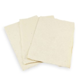 Handmade Lokta Card Stock 5x7 Inch Paper with Deckle Edge. Tree-Free Lokta Paper for Vintage Stationery, Printing, and Decorative Invitations (25 Sheets)