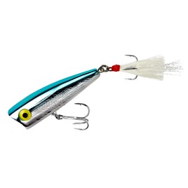 Rebel Lures Pop-R Topwater Popper Fishing Lure, Silver/Blue, Pop-R (1/4 oz)