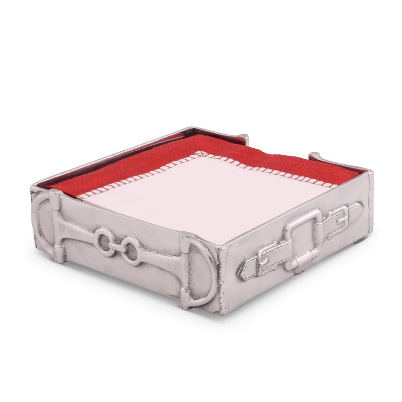Arthur Court Designs Equestrian Luncheon Napkin Box by Arthur Court
