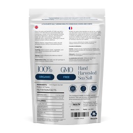 The Intelligent Health - Celtic Sea Salt, Premium Organic, Rich in 82+ Minerals,Unrefined and Hand-Harvested from France, Fine & Coarse Crystals, 100% Kosher, Pure and Natural - 650g