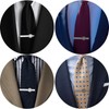 AMITER Mens Tie Clip with 26 Letters, Skinny Necktie Bar