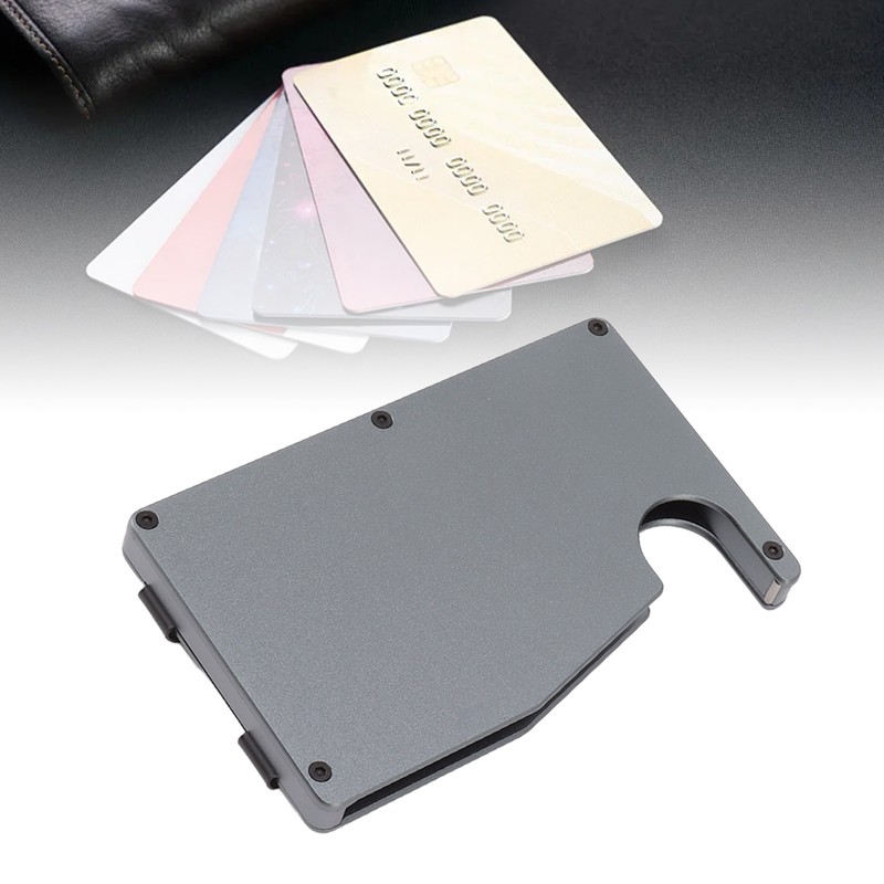Minimalist Card Holder Aluminum Alloy Auto Ejected Anti Theft Credit