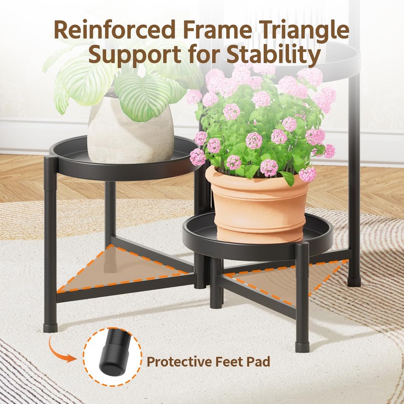 LASZOLA 5 Tier Large Plant Stand Indoor Tall with 10