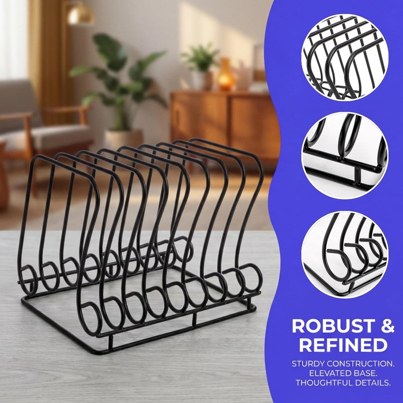 Nagpew Vinyl Record Holder, 9 Section Wire Record Storage, Hold