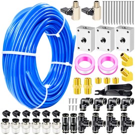 TAILONZ PNEUMATIC Blue 1/4 Inch od 32 Meter 100ft PU Air Tubing Kit Pipe Hose Air Line Tubing Or Fluid Transfer Pneumatic tubing