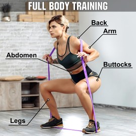 Zeawavsl Resistance Band Set - 4 Piece Fitness Band for Strength Training with Carry Bag, Handles, Protective Covers and Door Anchors, Resistance Bands for Stretching, Fitness, Strength Training