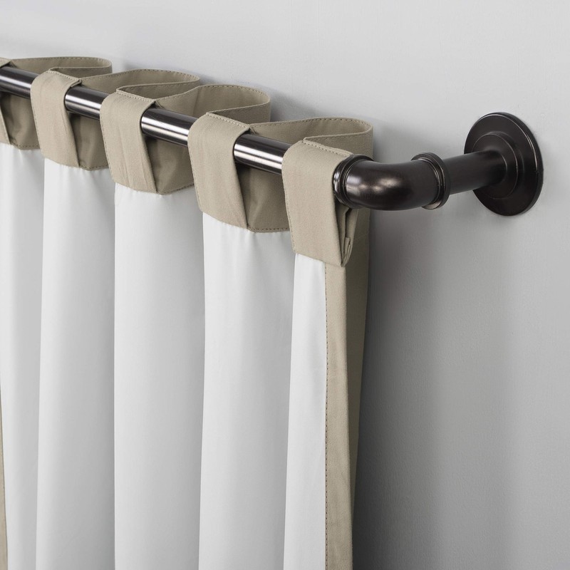 Sun Zero Cyrus Thermal 100% Blackout Back Tab Curtain Panel,
