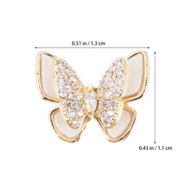 Healvian 5pcs Double Nail Art Decor Accessories for Manicure Unique Nail Patches Supplies for Personal and