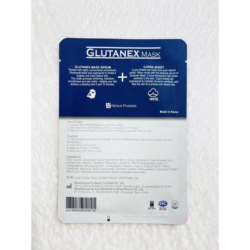 Nexus Pharma Glutanex Snow White Mask Box Of 15