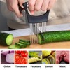 Ptyism 1 Pcs Onion Slicer(with Protective Cover) Onion Holder For丨Vegetable