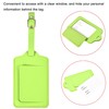 MECCANIXITY Luggage Tag PU Holders, 12x7cm Baggage Label Identifier with