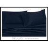 Royal Hotel Bedding Solid Navy 550-Thread-Count 4pc Queen Bed Sheet
