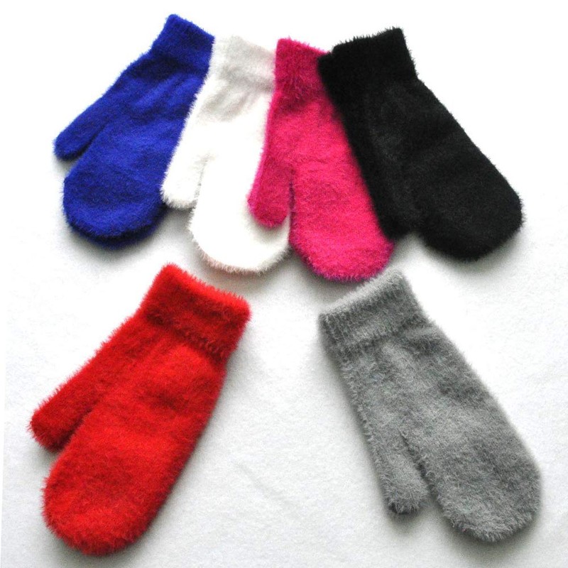 BaiX Women and Men's Cozy Winter Knitted Mittens Warm Fingerless