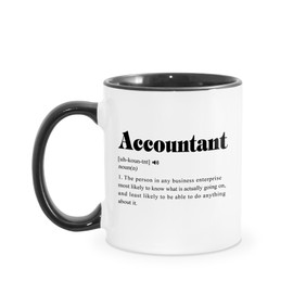 Taza de definición de contador, regalos de contabilidad, taza de café CPA, regalo de graduación de nuevo contador, divertida taza de oficina, regalo para él, hombres, mujeres