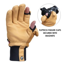 Vallerret Hatchet Photography Gloves (Natural Tan) Leather Gloves Photographer, Natural Tan (beige)