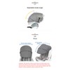 Manito Sun Shade Extender/Auxiliary Canopy for Car Seat (Black Grey)