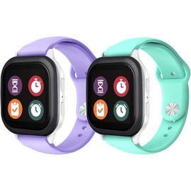 2 Pack Silicone Band Compatible with Gizmo Watch 3 Adventrue 3 2 1/Gabb Watch 3e 3 2 1/SyncUP Watch/Cosmo JrTrack Watch Band,20mm Soft Sport Smartwatch Band Replacement Small Size