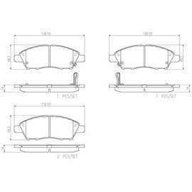 Balatas Cerámicas Delanteras BREMBO Compatible con Nissan Versa 1.6L L4 2012-2019